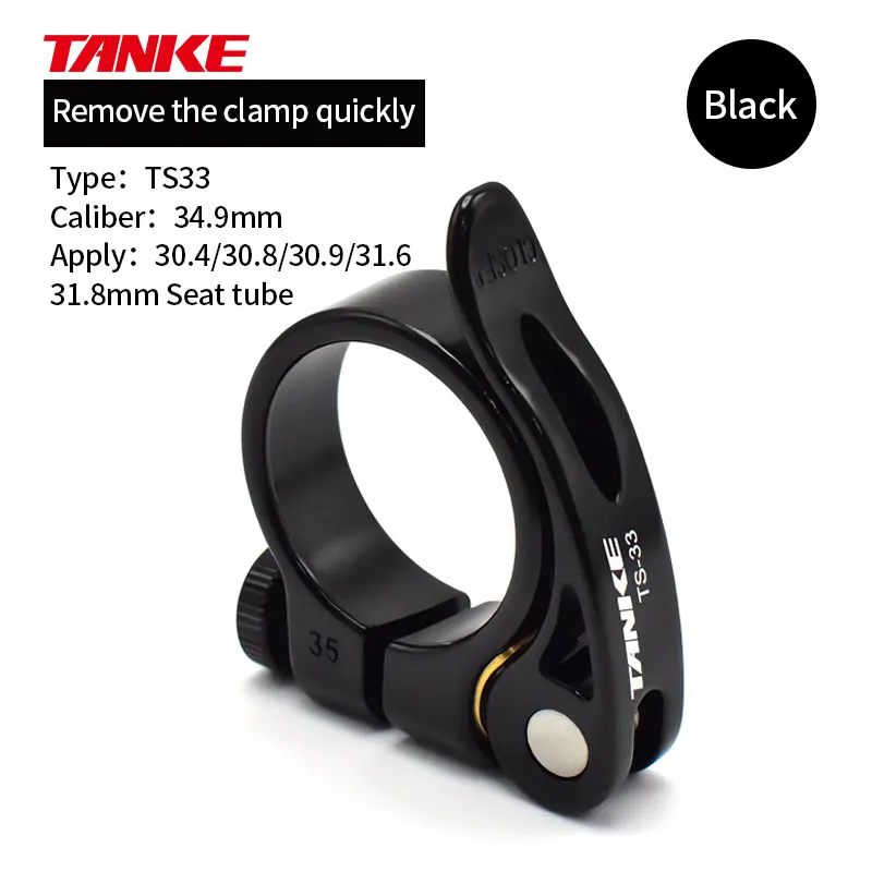 TANKE-MTB Rennrad-Sattelstützenklemme, schnelle Freigabe, ultraleichte Aluminiumlegierung, Mountainbike-Sattelstütze, Fahrradteile, 28,6, 31,8, 34,9 mm