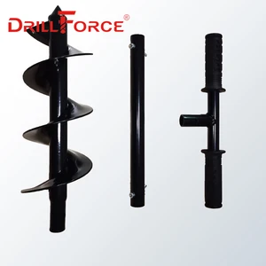 Drillforce Earth Auger Drill with Handle, DIY Tools, Handheld, Manual Digger, Post Hole, Spiral, Garden, Floor 8 Main Sales Ground Hole Opening Machine - №4