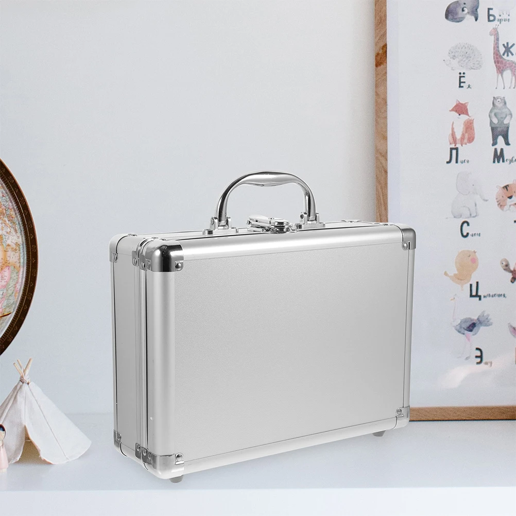 Multifunctional Suitcase Protective Portable Toolbox Storage Aluminum Alloy Carrying Metal Boxes Cotton Hard for Man