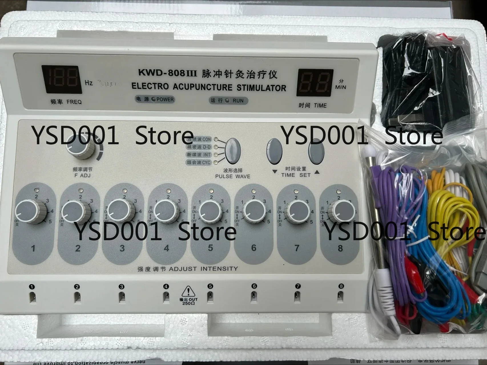 

YINGDI KWD-808 III Acupuncture Stimulator - 8 Channels, Digital Display, 4 Waveforms