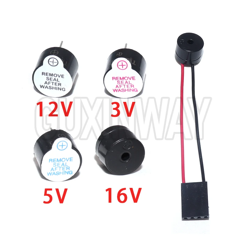 10PCS Active Buzzer 3V/5V/12V/16R TMB12A03 TMB12A05 TMB12A12 Magnetic Long Continous Beep Tone 12095 12*9.5mm Mini Plug Speaker