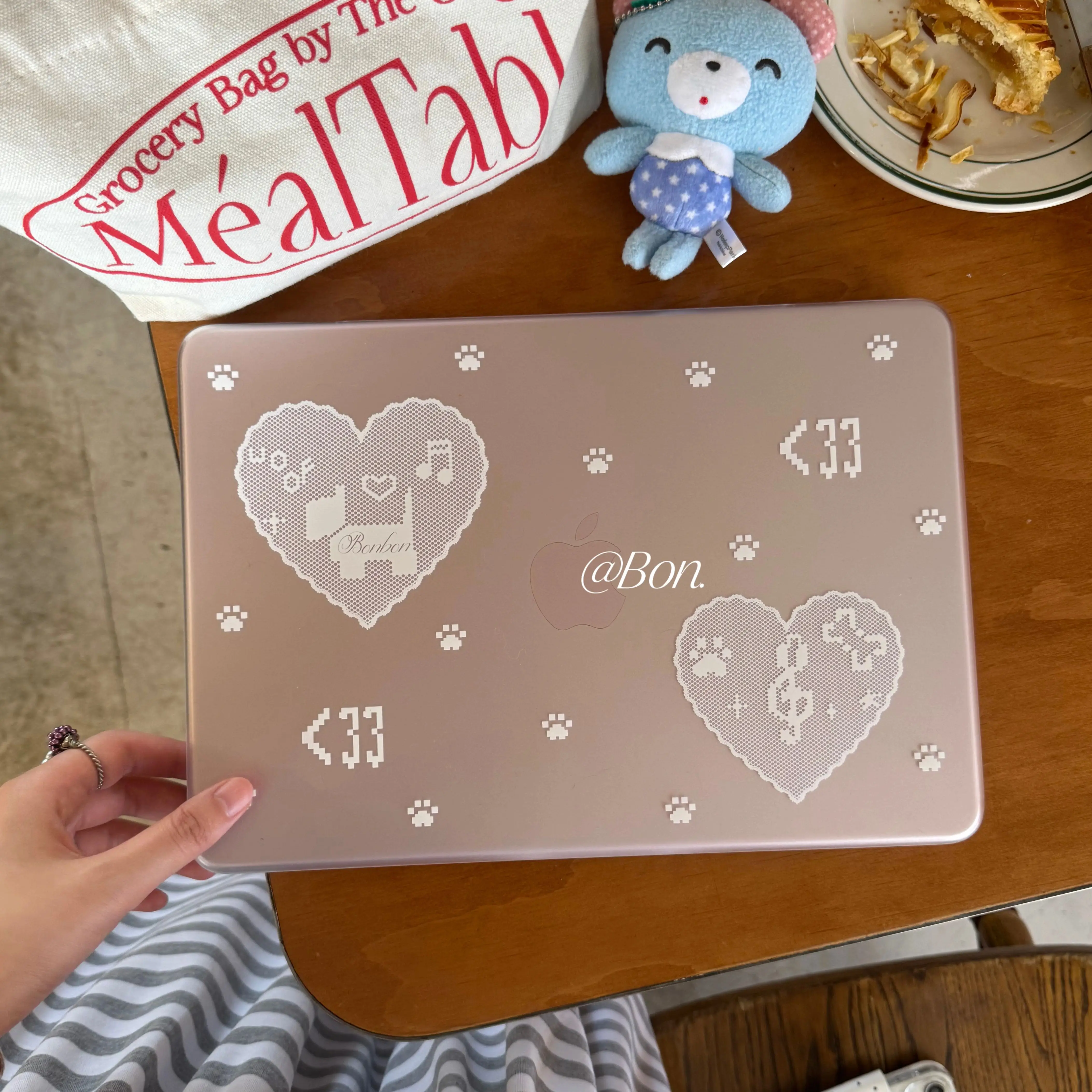 Lace Dog Love Puppy Y2K Crystal Laptop Case For Macbook Air 13.6 M4 NEO 15 M3 Hard Cover For Mac Book Pro 13 M1 M2 14 M4 M5 16