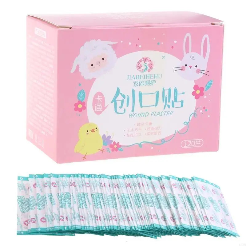 

Y88D 120 Pieces/box Children Cartoon for Band-aid Breathable Waterproof Bandage Medic