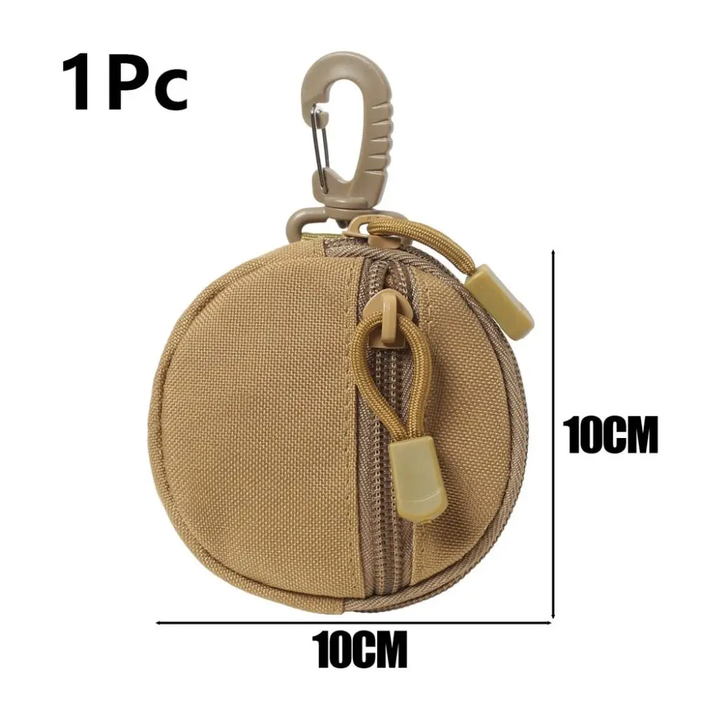 新しいナイロンカラビナキーバッグ防水回転可能な小銭財布イヤホン充電器収納袋屋外キャンプ用