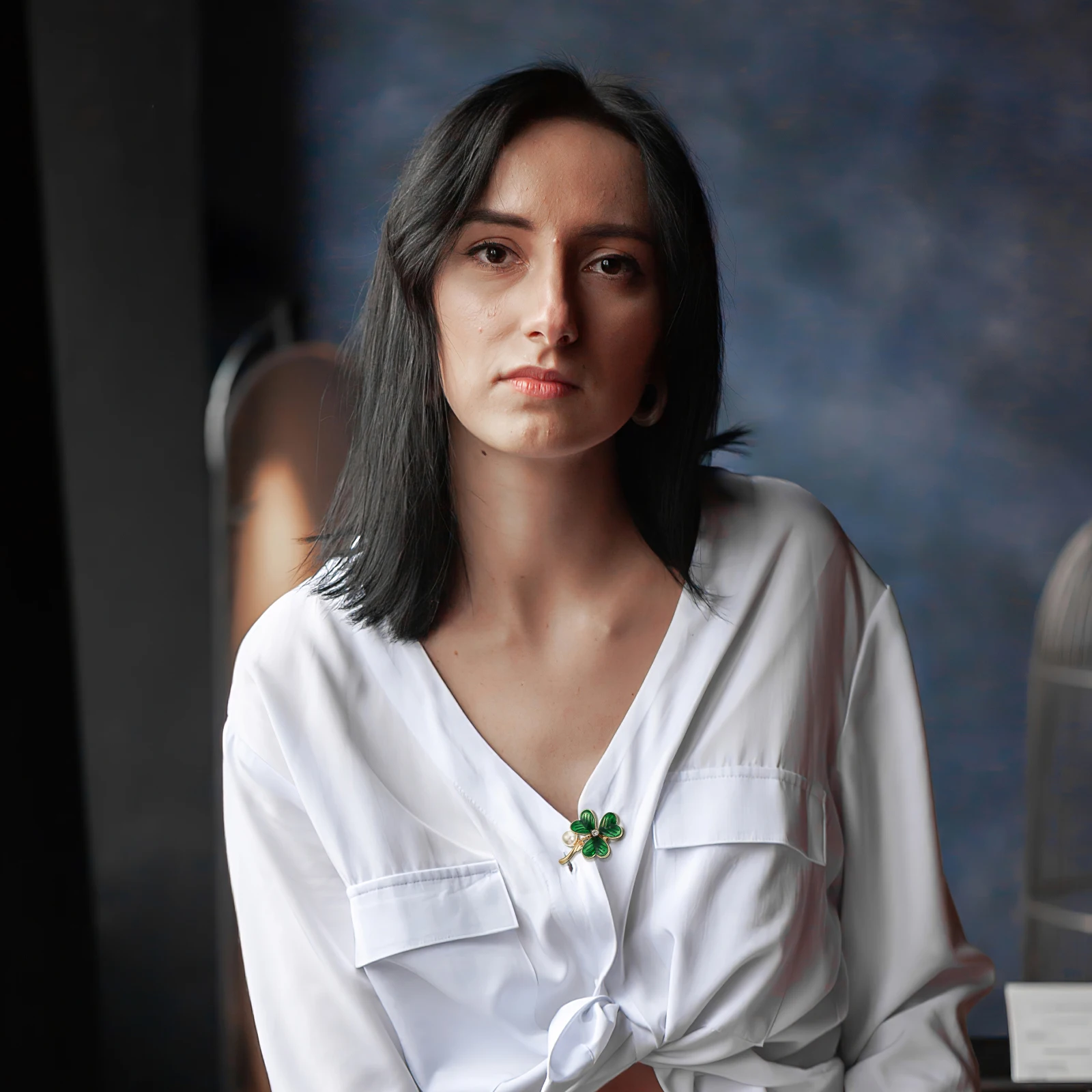 

1pc Shamrock Brooch Pearl Clover Lapel Pin St. Patrick'S Day Women Brooch Jewelry Gift Fashion Accessory Women Decor