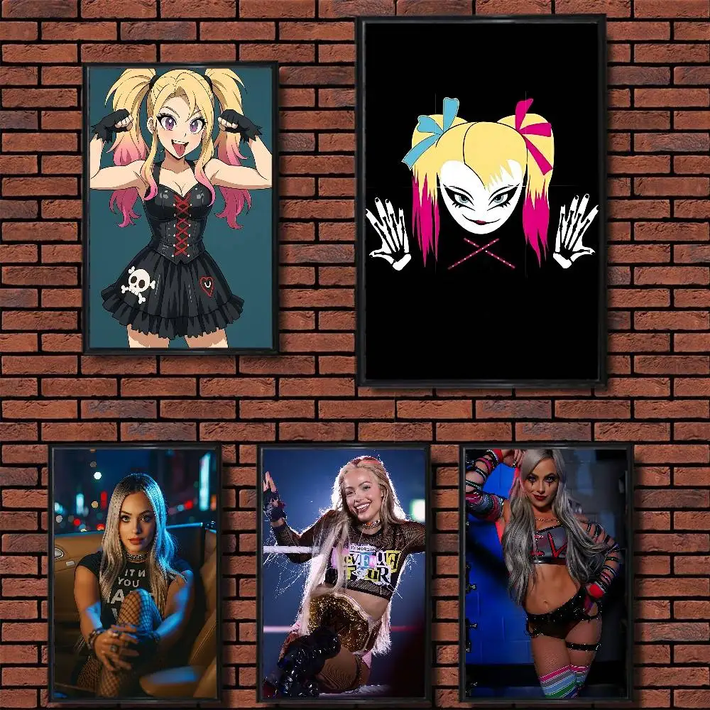 

Double ponytails Liv Morgan Poster HD Art Wall Waterproof Home Living Room Bedroom Bar Aesthetic Decoration