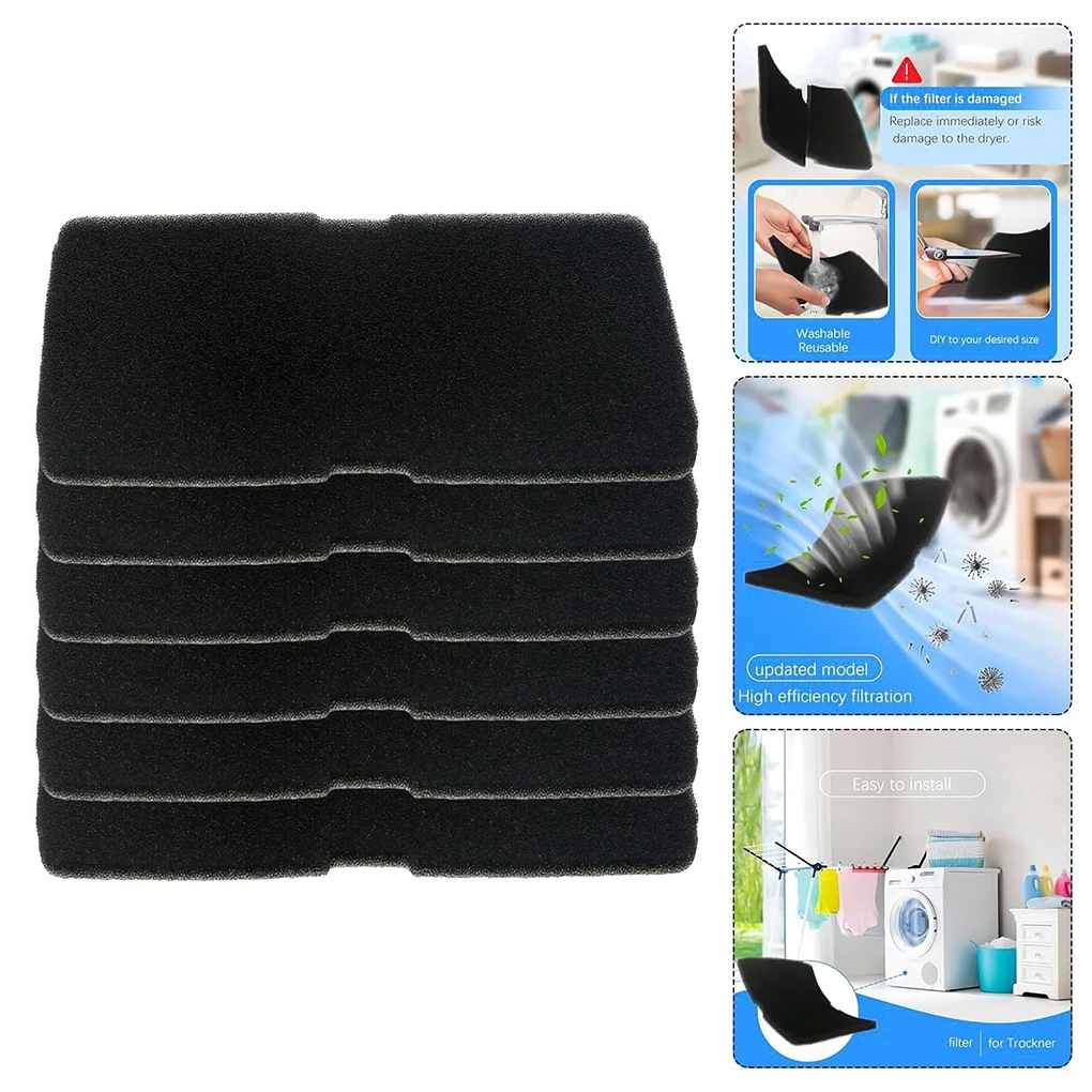 6 filtros de repuesto 2964840100 para secador Beko, bomba de calor, filtro de esponja para Beko Grundig Blomberg Elektra Bregenz