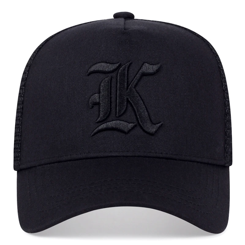Unisex LK Buchstaben Stickerei Baseball Net Caps Outdoor Einstellbar Frühling und Sommer Casual Sonnenschutz Hut Sport Cap – Detail 2