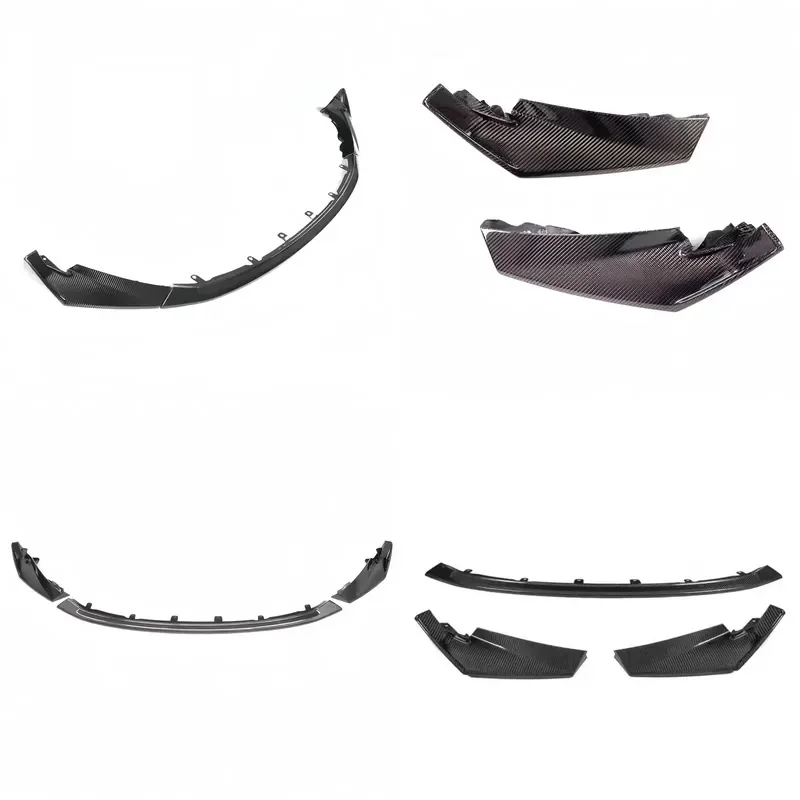 for CSL Style Dry Carbon Fiber Front Bumper Splitter Lip Corner Fit Upgrade for BMW M3 M4 G80 G82