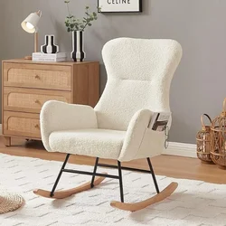 hansones Rocking Chair Nursery,Modern Accent Rocking Chair,Upholstered Nursery Glider Rocker for Baby,Rocking Chair