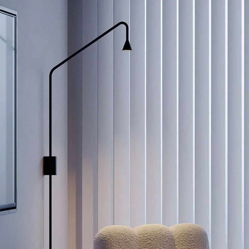 Modern Minimalist Rotatable Aluminium Wall Light Matte Gold/Black for Bedroom Parlor Reading Sconce Home Decorative Lighting
