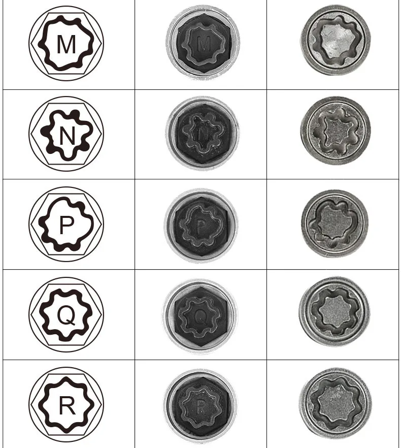 Llave de extracción especial antirrobo para neumáticos de Audi A3, A4L, A5, A6L, Q3, Q5, Q7A8