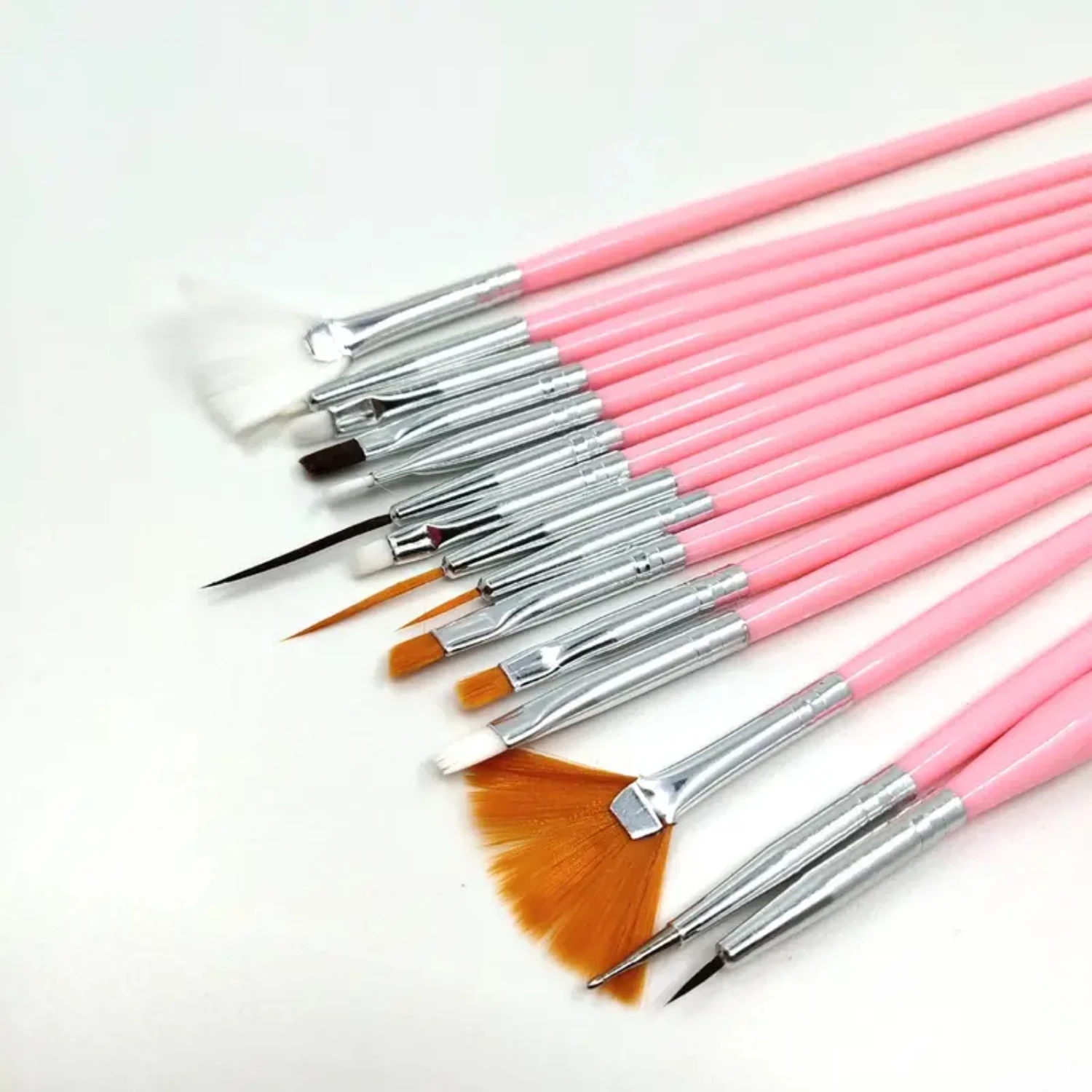 Exquisite and creative, this stunning and unique full set of 15 pcs basic nail gel paint brushes is perfect for achieving intric