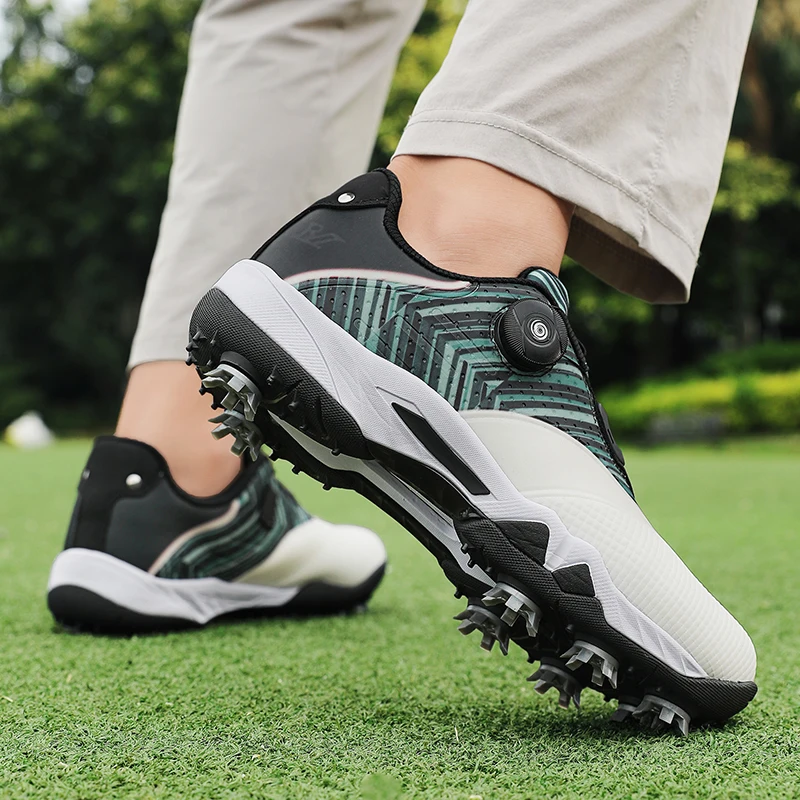 

Golf Shoes Mens Summer Breathable Golf Shoes Spikeless Outdoor Anti-slip Waterproof Golf Training Shoes Size 39-46#