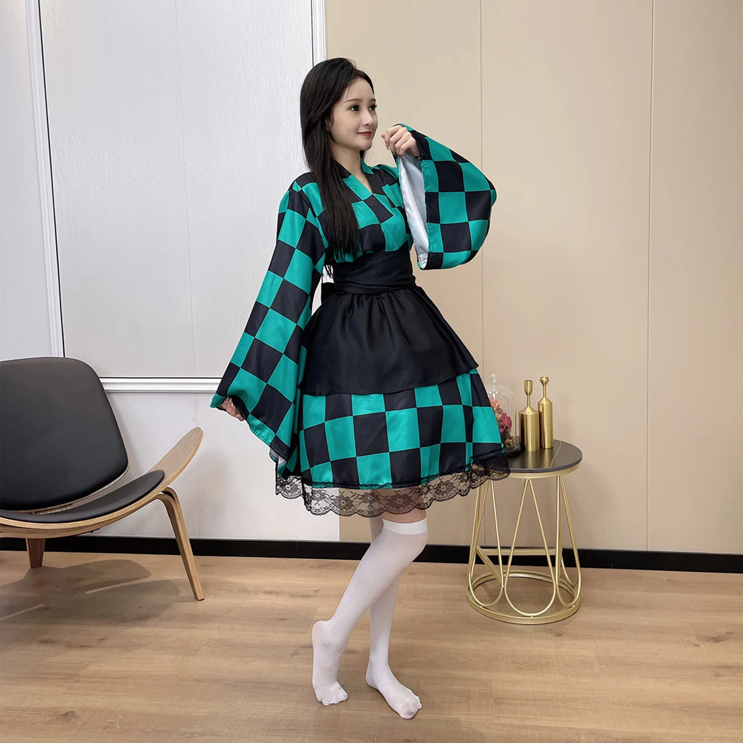

Хэллоуин Ghost Slayer Chara Косплей Костюм Кимоно Dr Yoriyo Sexuali Трансформация Joyous Pure Land Hanfu Dr