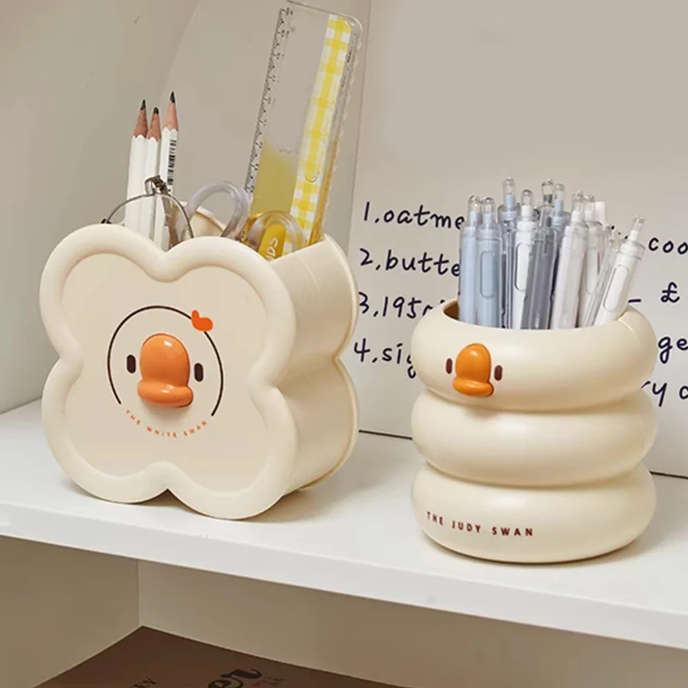 

Creative Cartoon Cute Round Pencil Holder Office Desk Pen Pot Cup Container Organiser Plastic Pencil Case Student Stationery