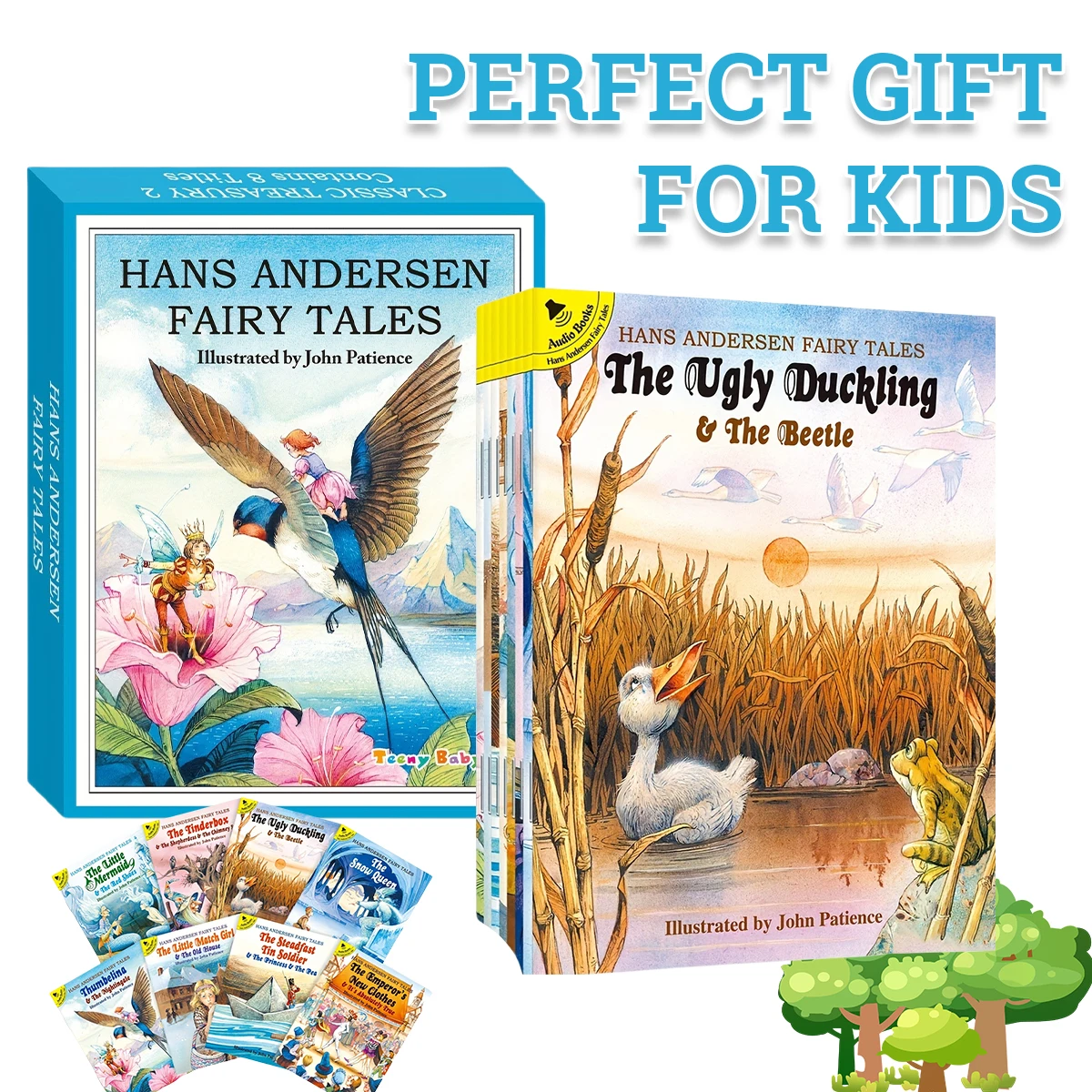 

1 Set 8 Hans Christian Andersen Fairy Tales Book ,classic legendary story,Suitable for daily leisure and literary reading