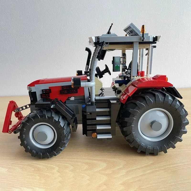 1580 pçs moc trator massey ferguson power modelo técnico blocos de construção montar brinquedo diy ideia presente natal crianças aniversário