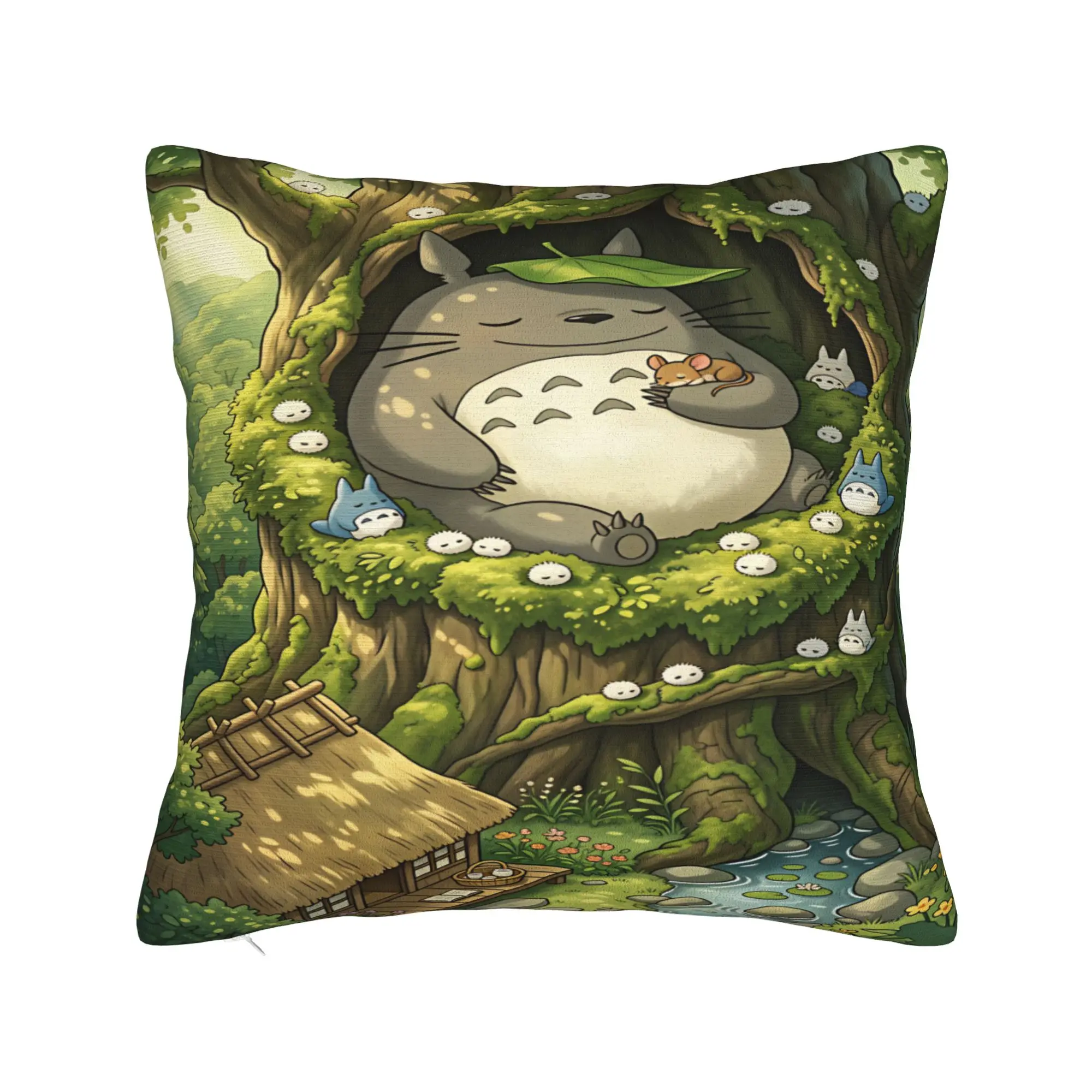 Totoro Pillow Case  Soft Pillow Cover Novelty Pillowcases For Living Room Sofa