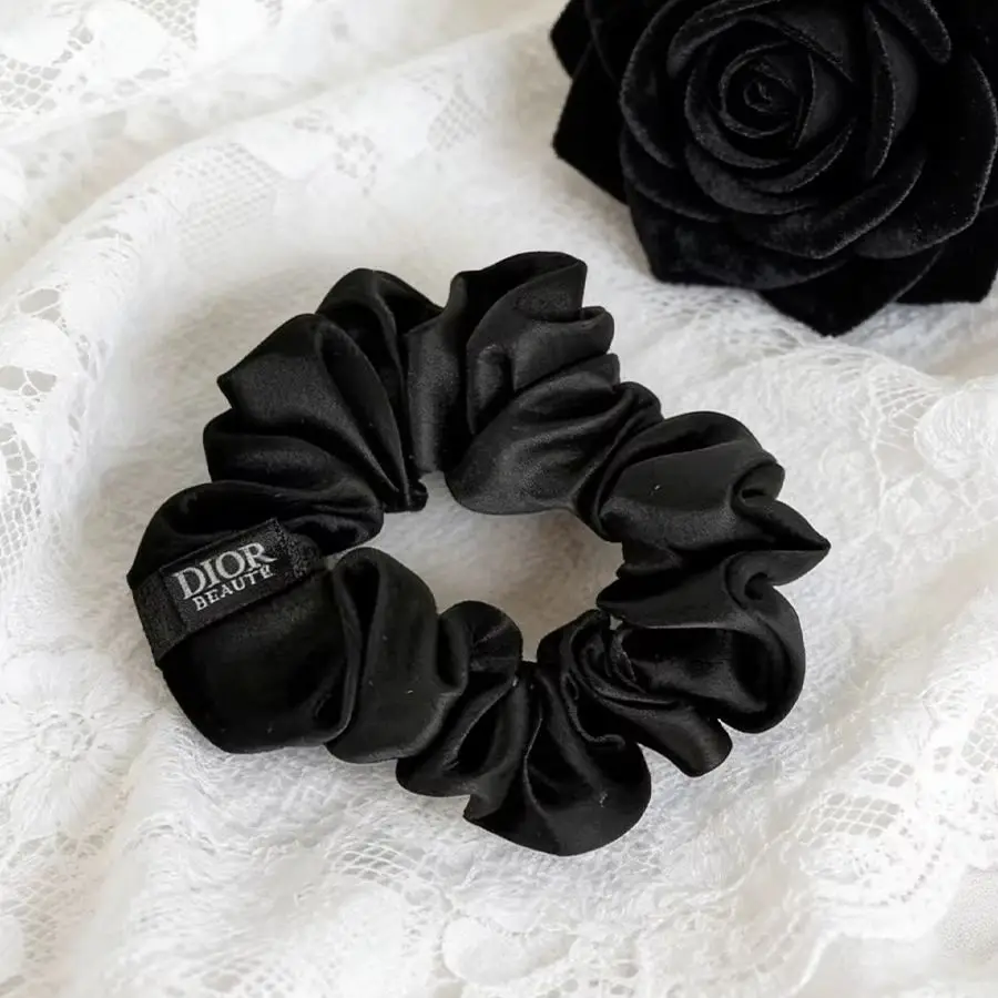 Christian Dior High-end Luxurious Black Silk Satin Headband Collection Multi-color Fashion Elegant Hair Decorations Must-have Ha