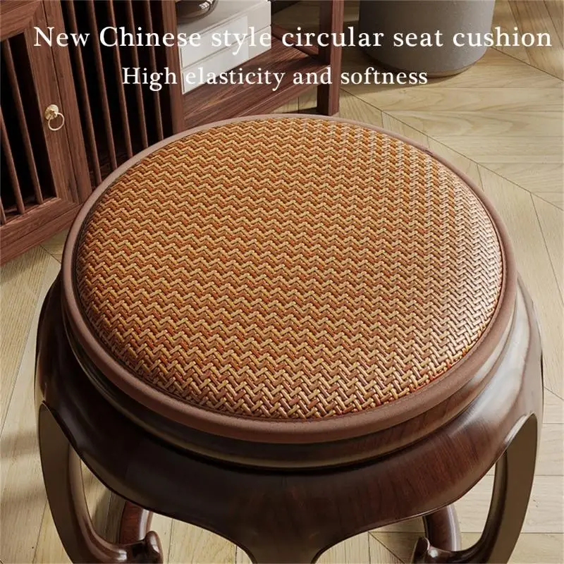 E1PD Summer Friendly Round Cushion for Adults with Durability Polyester Fiber and Slip Resistant Bottom Mats 2025 New