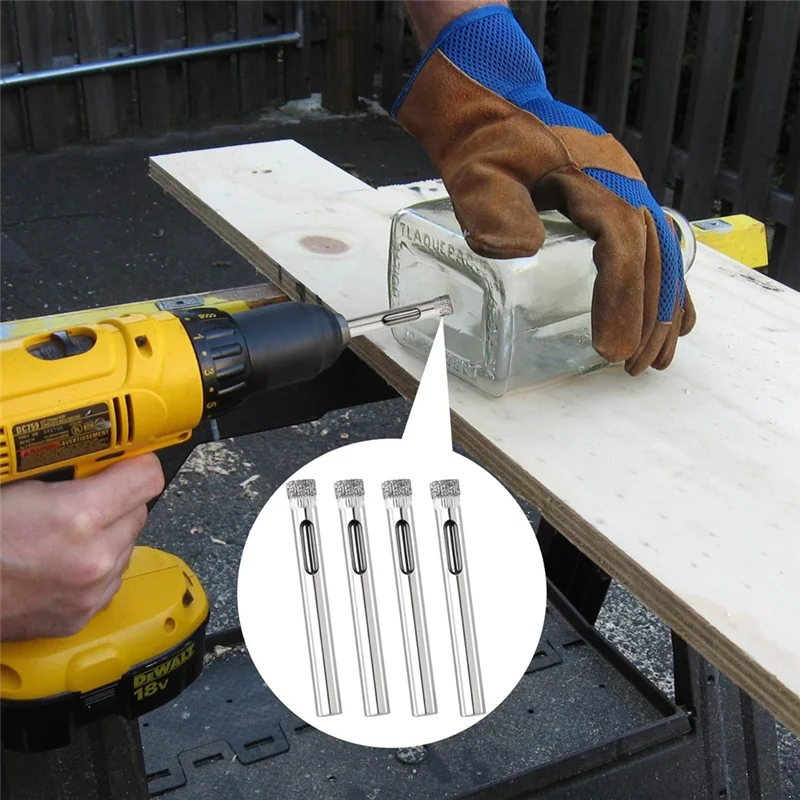 20팩 다이아몬드 드릴 비트 세트, 유리, 도자기, 타일, 대리석 내구성용 6Mm(1/4인치) 소형 다이아몬드 구멍 톱 키트