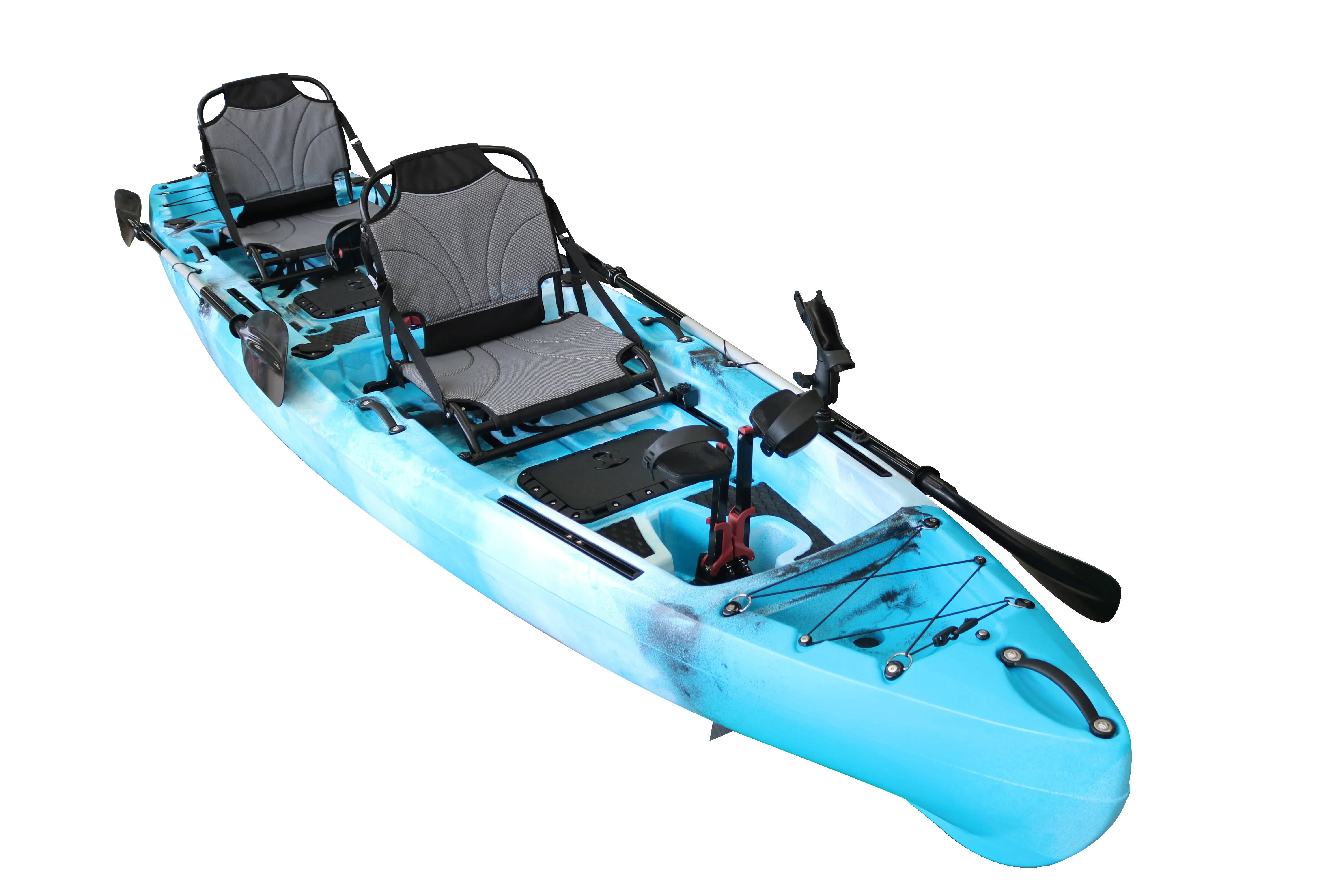 Factory Sale 4.1M Hull Material 2-Person Pedal Sea Kayak for Fishing with 2-Year Warranty