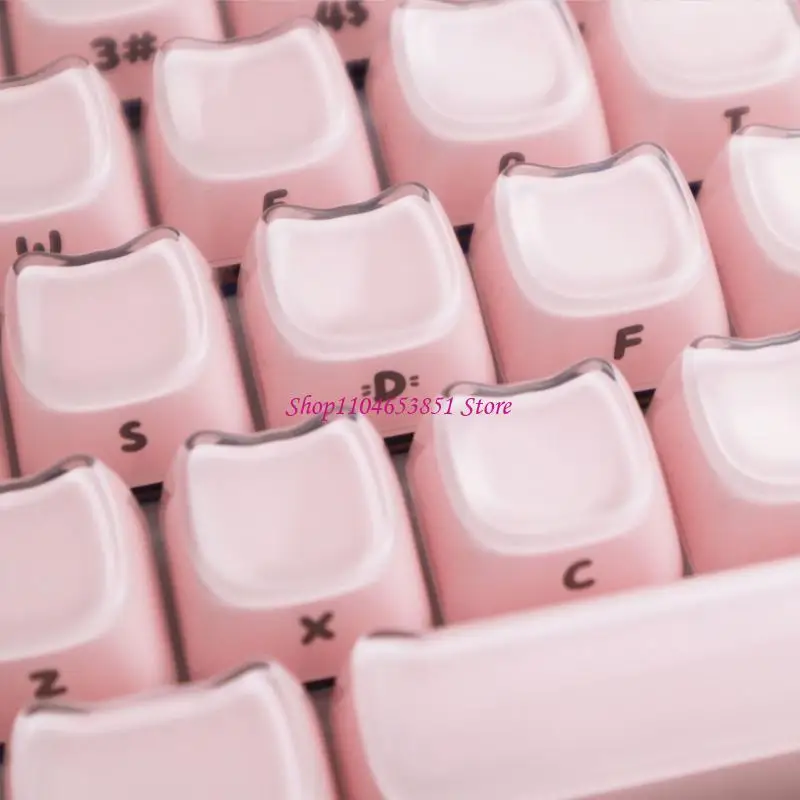 119Key MAO Profile Crystals Jelly Keycap Set With Side Printed Characters And Uniform RGBs Lighting For Mechanical Keyboards