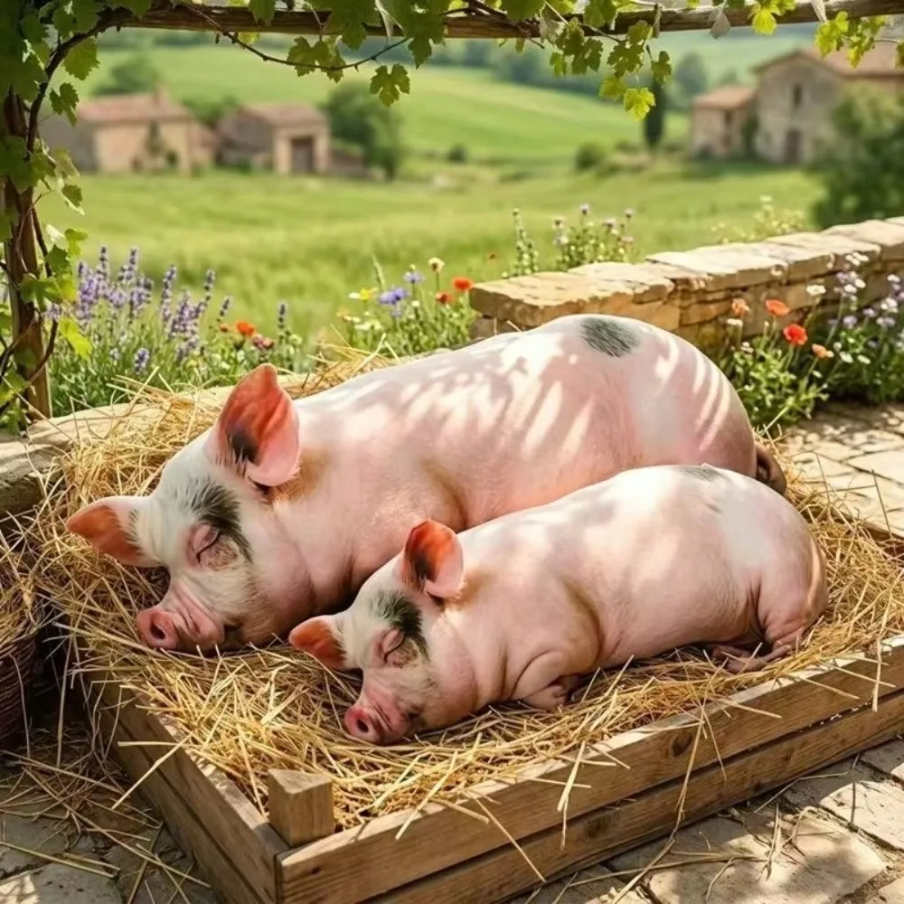 Pig Soft Pig Lifelike Realistic Pig Lifelike Printing Cozy Stuffed Pig Sofa Ornament