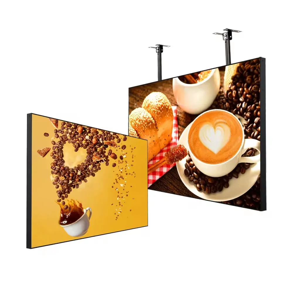 Commercial Ads Wall Mounted Indoor Signage Display Split Screen LCD Digital Menu Board for Marketing Catering Shopping Mall