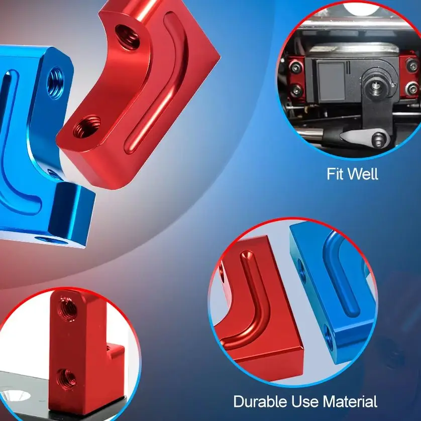 9IMOD RC سيرفو جبل البقاء 2 قطعة الألومنيوم سيرفو جبل قوس ل Tamiya TB03 TT02 XV01 الهيكل سيرفو يتصاعد ترقيات أجزاء 54090 #1