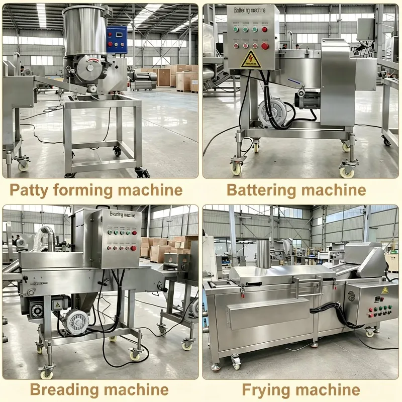 304 Stainless Rice Meat Patty Line 1000pcs/h Chicken Nugget Cutlet Former Automatic Custom