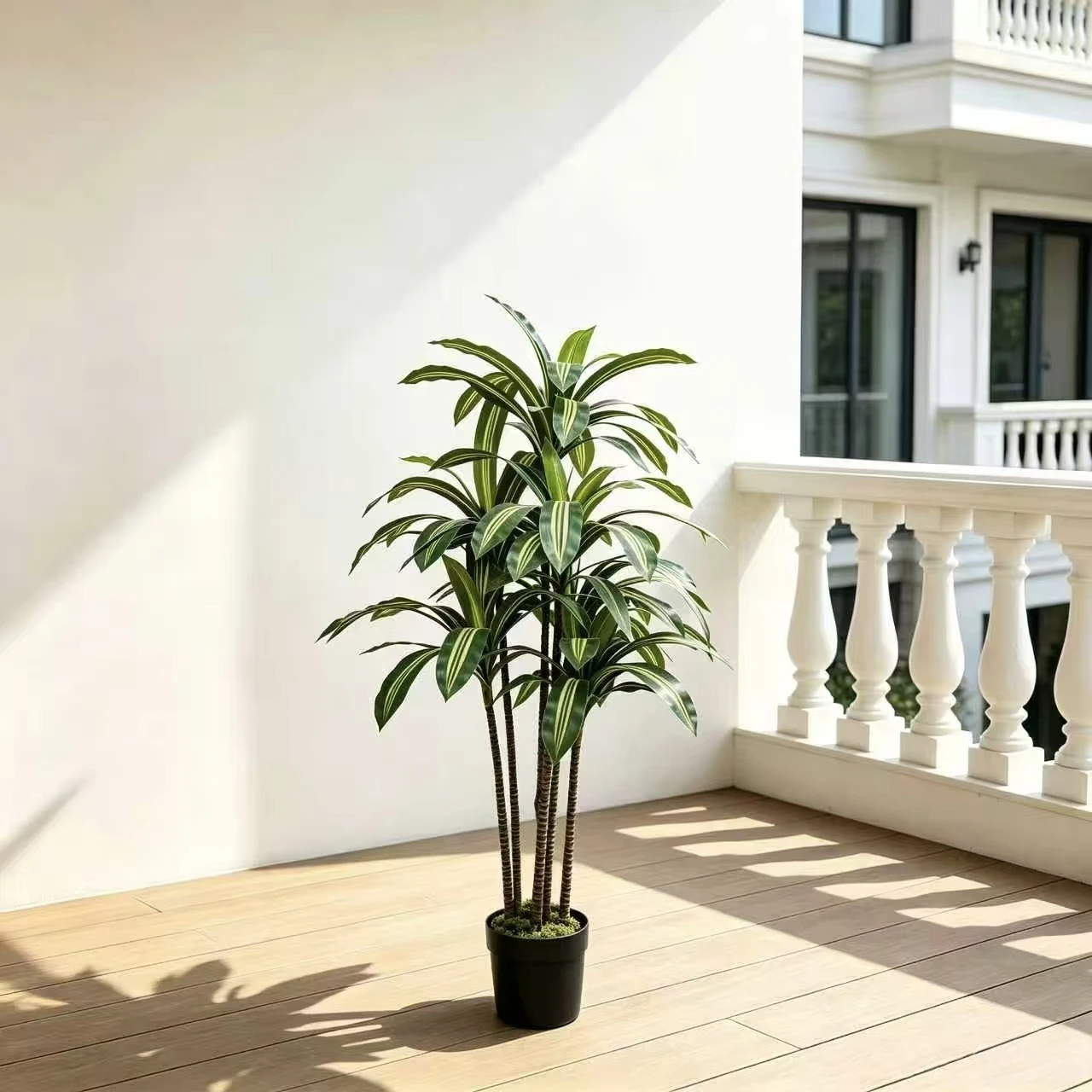 155cm/61in artificial Brazilian iron potted plant, delicate texture, mainstream tropical home decoration simulation plant.