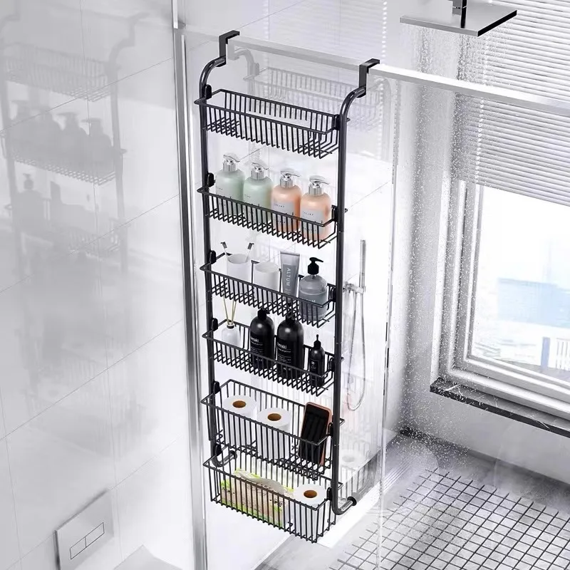 Home Over The Door Pantry Organizer Cabinet Organization And Storage Black Hanging Basket Wall Spice Rack Seasoning Shelves