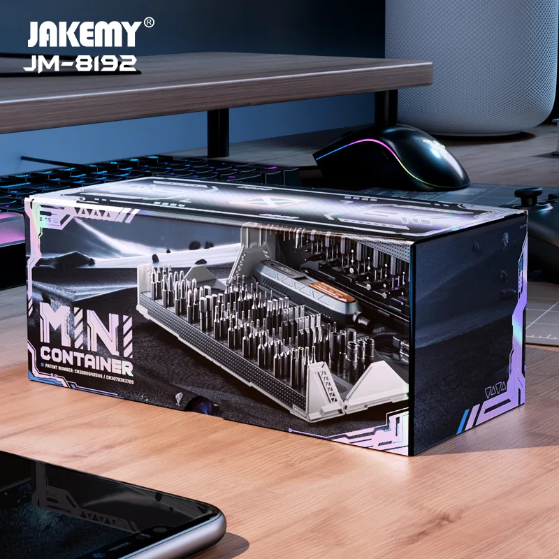 JAKEMY JM-8192 Zestaw wkrętaków precyzyjnych 180 w 1 Magnetyczne końcówki CR-V Telefon komórkowy Komputer Tablet Okulary Naprawa Narzędzia ręczne