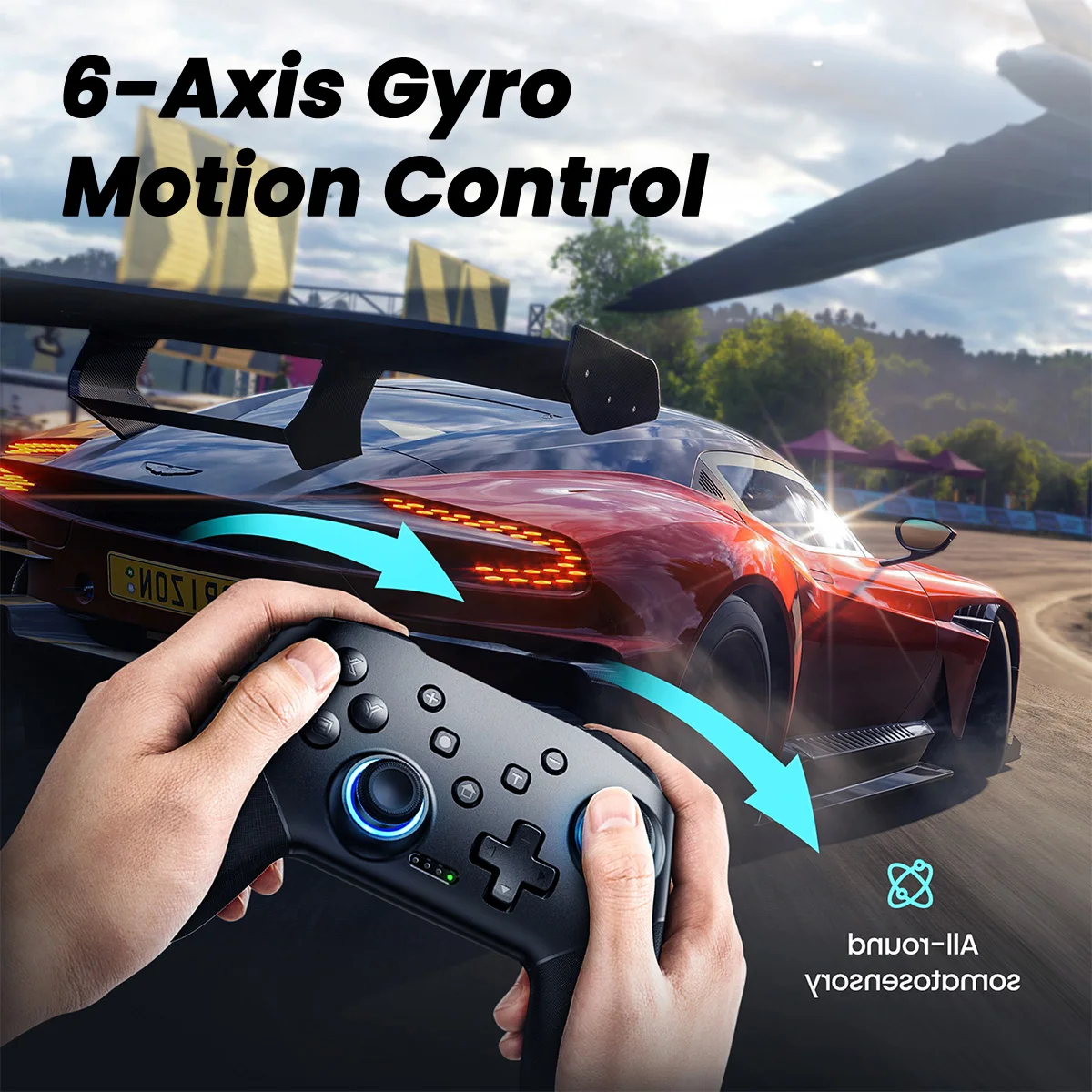 وحدات تحكم التبديل اللاسلكية، متوافقة مع وحدات تحكم Switch Pro للتبديل/Switch Lite/OLED/PC، بطارية بمفتاح واحد 1000 مللي أمبير في الساعة #4