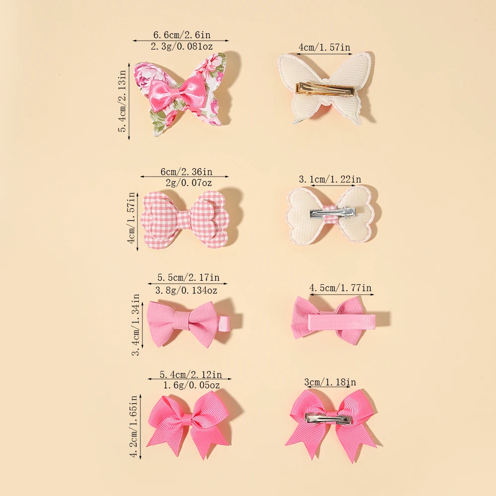 1 Set Bow Printed Hair Clips Daily Wear By Princess Girls Children Teenagers As Well As Gifts for Girls' Party Hair Accessories