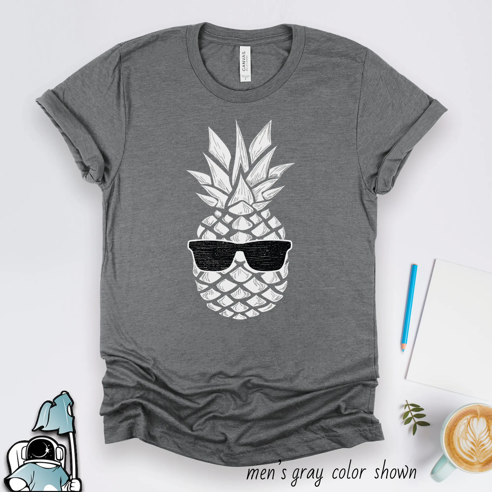 Pineapple T Shirt Tropical Sunglasses Hawaii Art Beach Vacation s Cruise