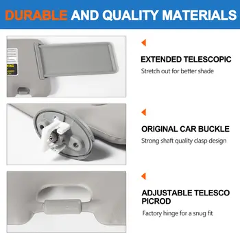 Sluneční clona do auta vhodná pro Toyota Highlander 2008-2013 s krycí deskou zrcátka pro blokování slunečního světla 74320-48500-B0 10 nejlepší prodej Sluneční clona Toyota Fortuner - №4