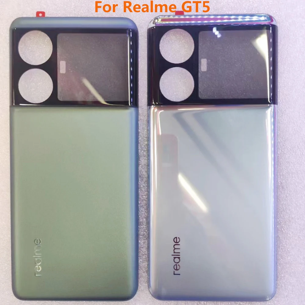 New For Realme GT5 Battery Cover GT 5 Back Battery Cover Rear Door Housing Case Covers Repair Parts