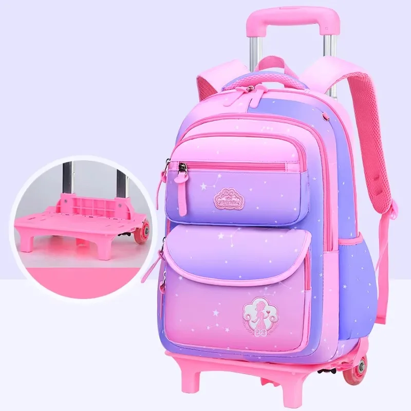 2022 New Weight Reduction Children's Backpack Ridge Weight Pull Rod for Boys and Girls Shoulder Schoolbag