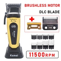 kemei km 90 4 Professional Hair Clipper for Men 11500RPM 10W Brushless Motor DLC Blade Base Charger Haircut Machine Hair Trimmer
