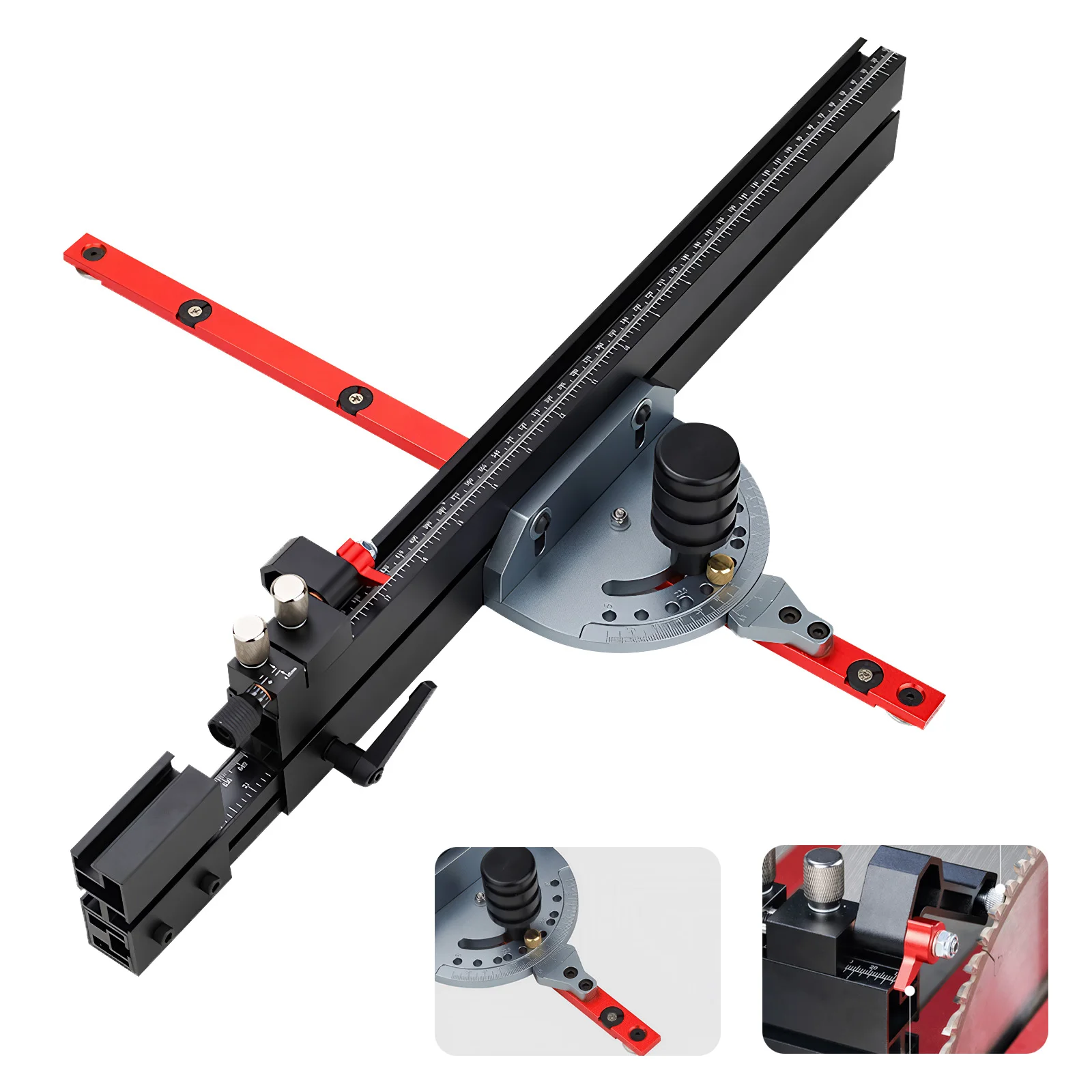 

Miter Gauge Standard Slot 3/4 X 3/8 Inches Table Saw Miter Gauge Adjustable Angle Ruler for Woodworking