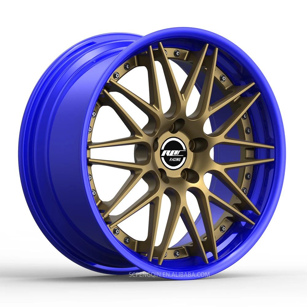 

ROC Custom Car Wheels 5x114.3 5x112 4x100 Passenger Car Wheels Multi Spoke 2 Piece Wheels For BMW For Audi For Infiniti