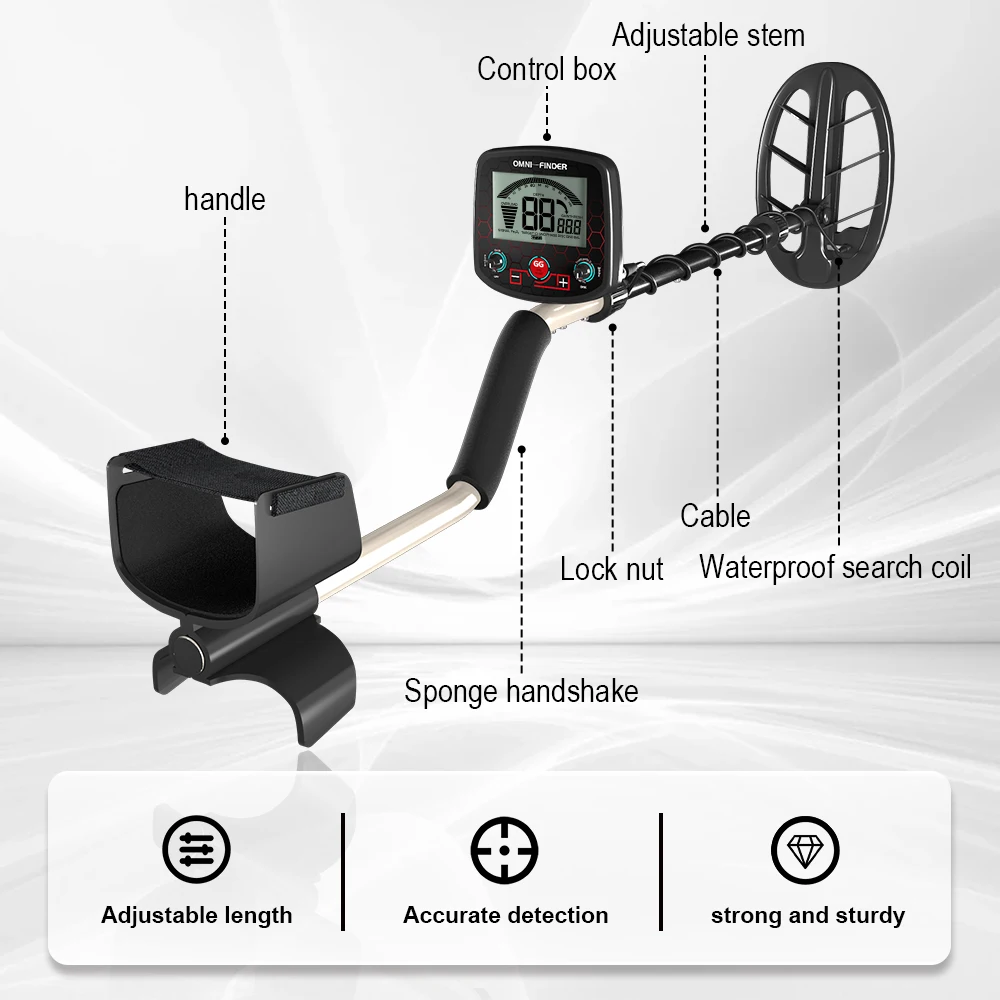 High-End Professional Metal Detector Powerful Sensitivity Looking For Gold Kit Waterproof Underground Treasure Finder Tool