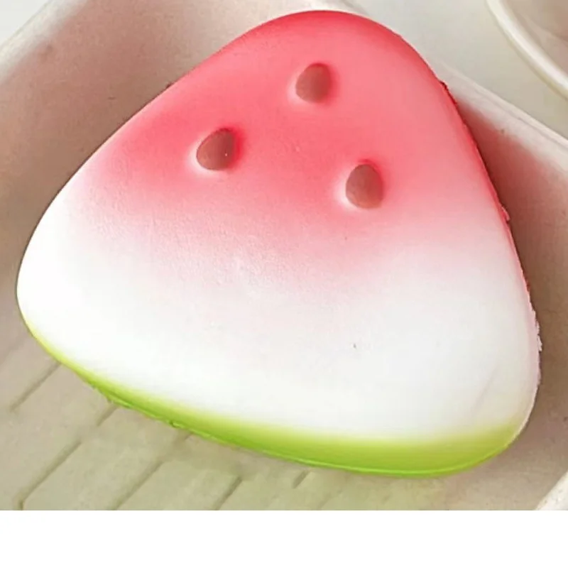 Wassermelone Zappelspielzeug Anti-Stress Langsam steigende Frucht Pinch Squeeze Stress Reliever Lustige Druckminderer Prop