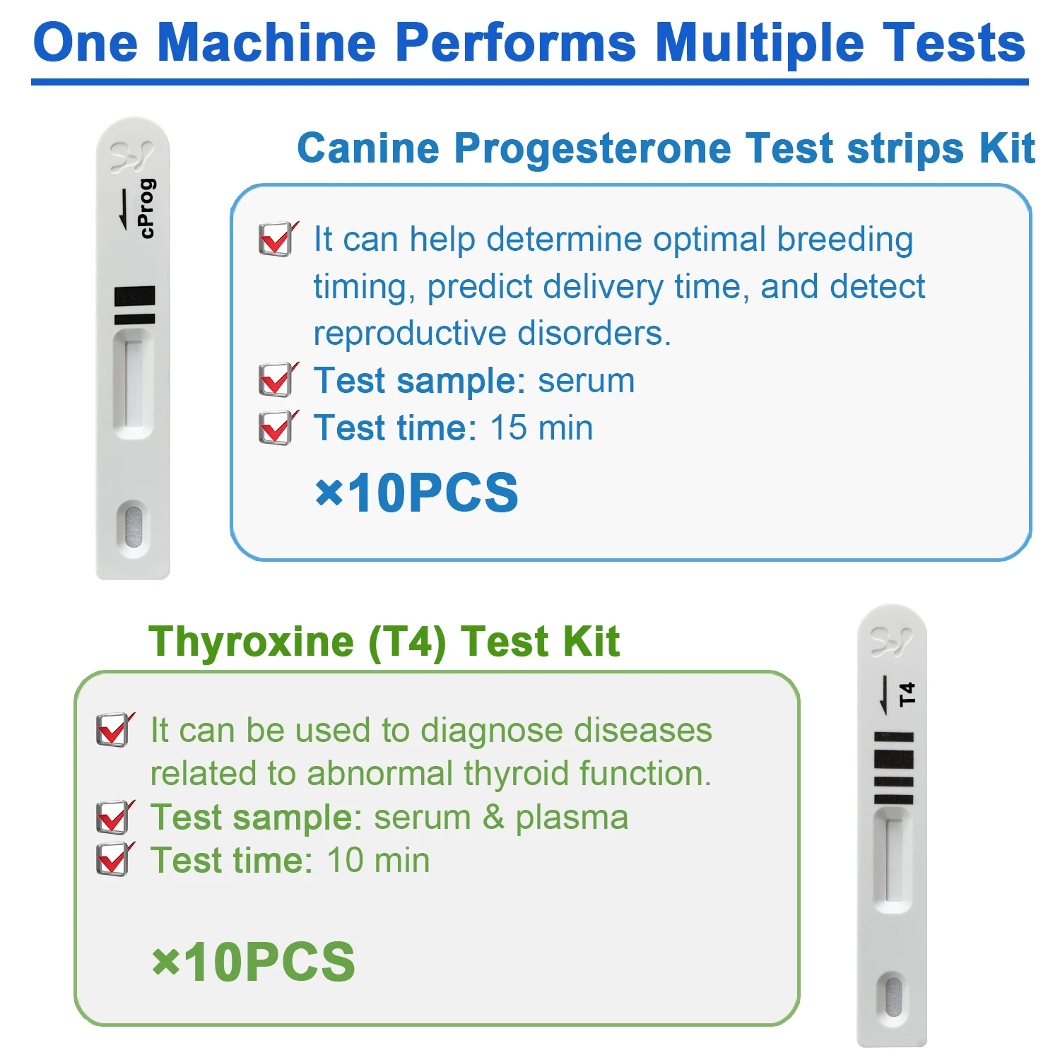 Progesterone Thyroxine Machine, Canine Ovulation Detector, Cats and Dogs, Pregnancy Planning, Com3000-1, 20Pcs Test Cards