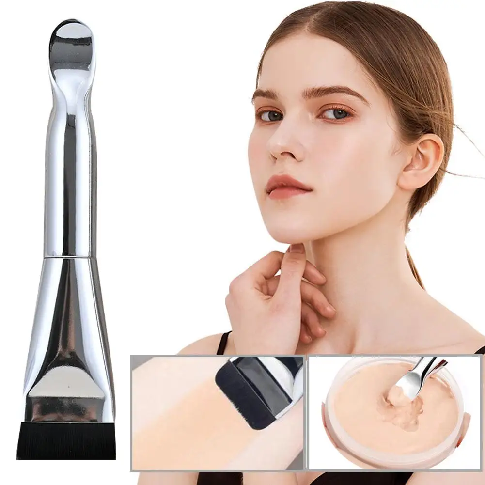 Ultra fina cabeça plana Fundação escova, escova de máscara, corretivo, Professional Make Up Tool, colher de escavação Acessórios, L5P3