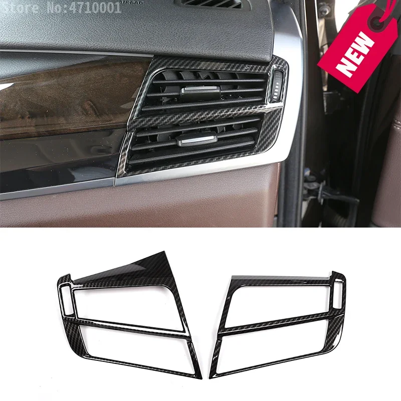 

ABS Carbon For BMW X5 F15 X6 F16 2014-2018 Car Air Condition Two Side Outlet Vent Frame Cover Trim Interior Car Accessories
