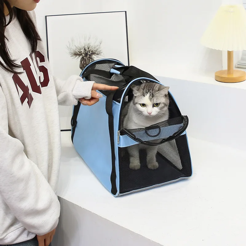 Cat Bags Portable Dog Carrier Bag Mesh Breathable Pet Puppy Travel Bags for Small Dogs Foldable Cats Handbag Bag Transport Bag